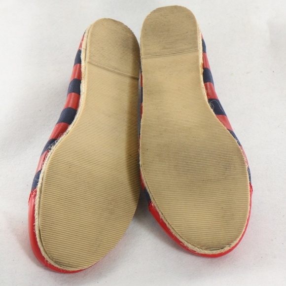 NAUTICA Scow Skimmer Flats Red & Navy Stripes - Picture 8 of 8